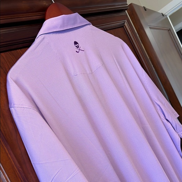 New Robert Graham Lilac Purple Classic Fit Golf Polo UV Protection & Wicking! - Picture 10 of 11